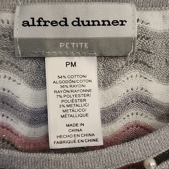 Alfred Dunner Striped Top, PM - Picture 4 of 5